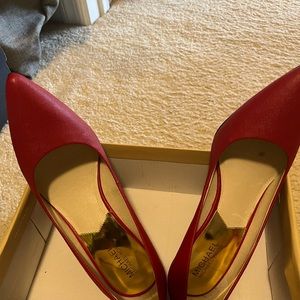 Red Michael Kors Heels, EUC, Worn Once ,